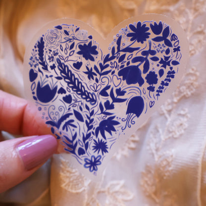 BLUE FLOWERS - HEART
