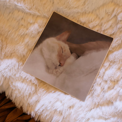 SLEEPING RED POINT SIAMESE (Watercolor)